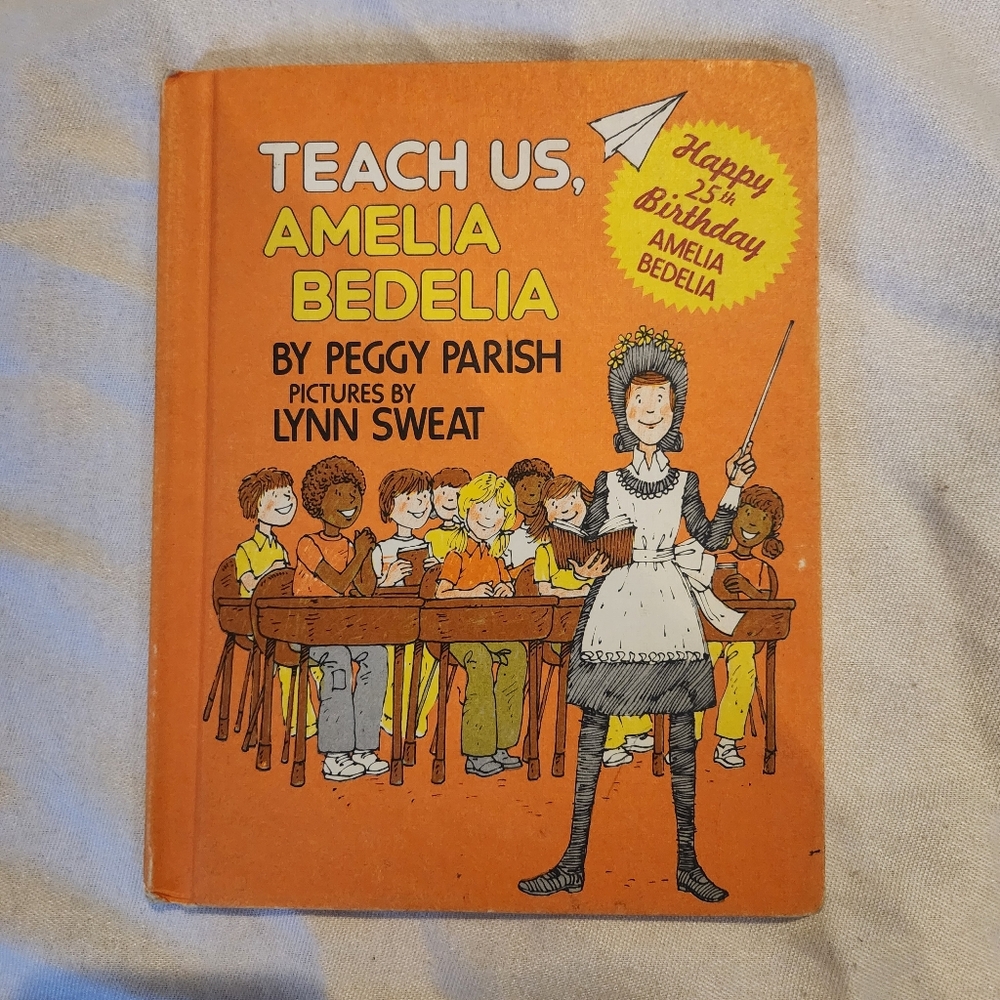Teach Us Amelia Bedelia Peggy Parish Hardcover Weekly Reader Vintage Kids Book